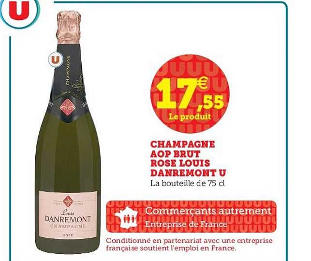 champagne aop brut rose louis danremont u