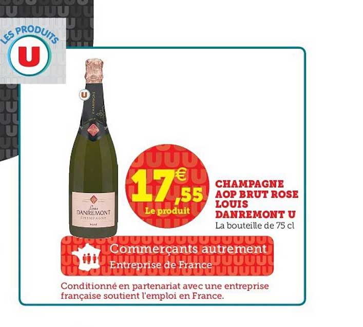 champagne aop brut rose louis danremont u