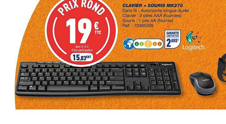Clavier + Souris Mk270