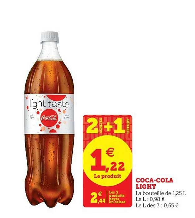 Coca Cola Light 2+1 Offert