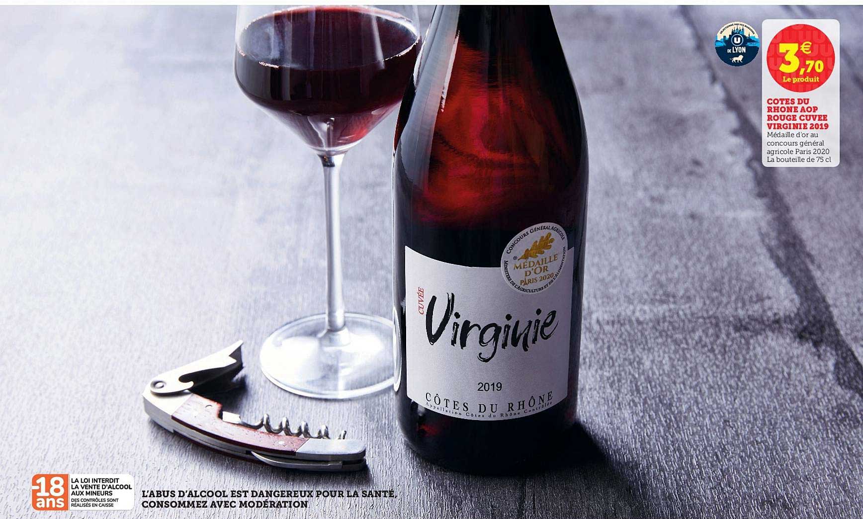 Côttes Du Rhône Aop Rouge Cuvée Virginie 2019