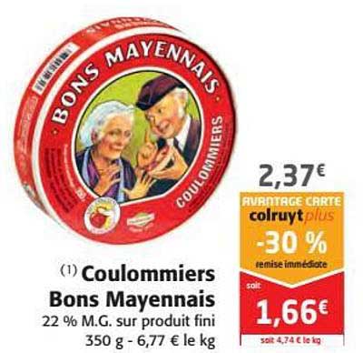 coulommiers bons mayennais -30% remise immédiate