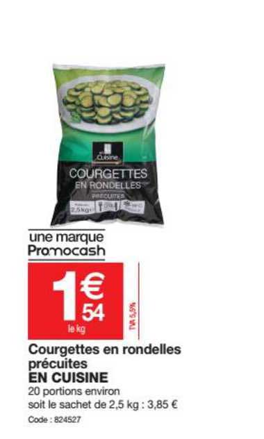 Courgettes En Rondelles Précuites En Cuisine