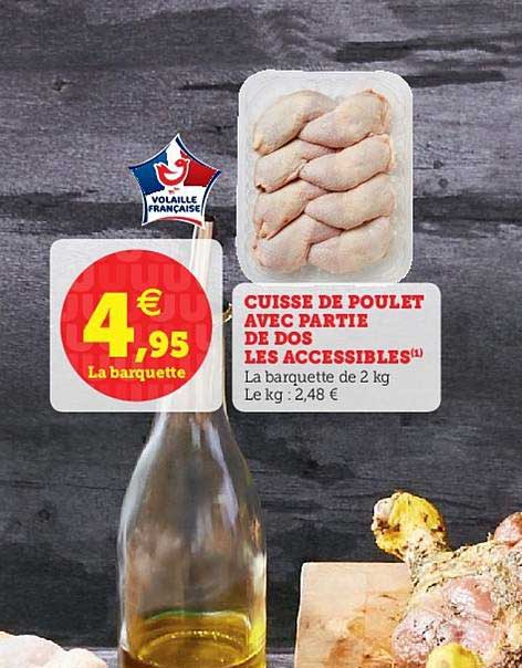 cuisse de poulet avec partie de dos les accessibles