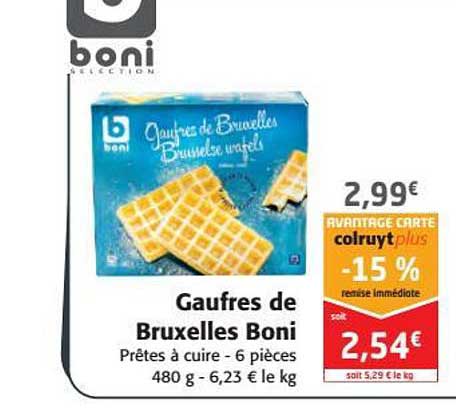 Gaufres De Bruxelles Boni -15% Remise Immédiate