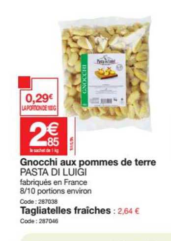 gnocchi aux pommes de terre pasta di luigi