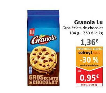Granola Lu -30% Remise Immédiate