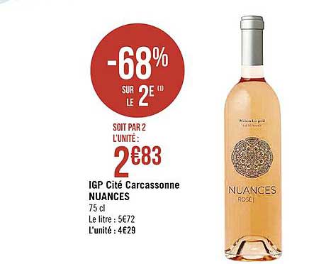 igp cité carcassonne nuances -68% sur le 2e