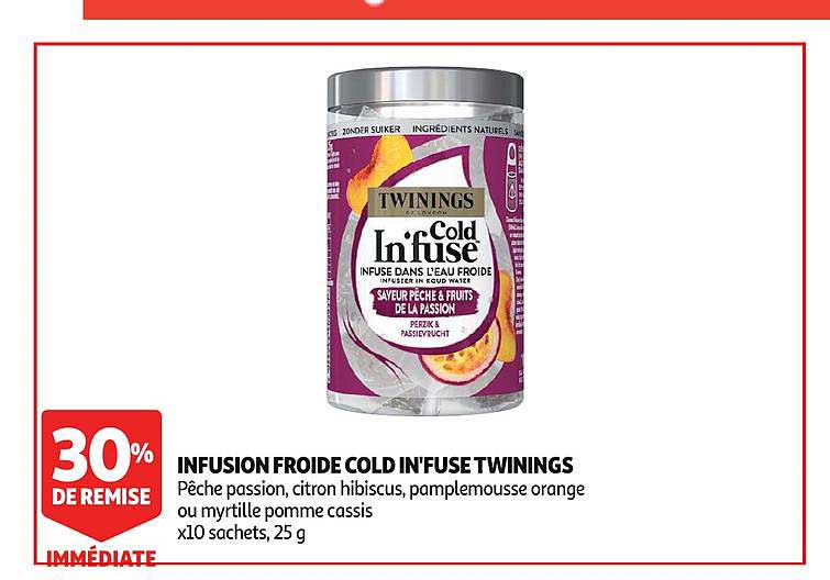 infusion froide cold in'fuse twinings 30% remise immédiate