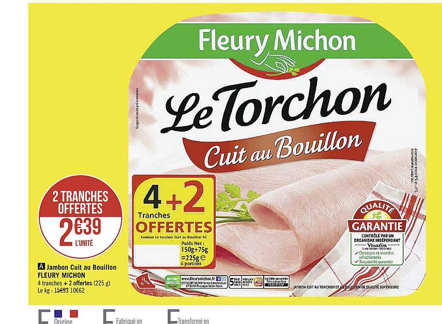 jambon cuit au bouillon fleury michon