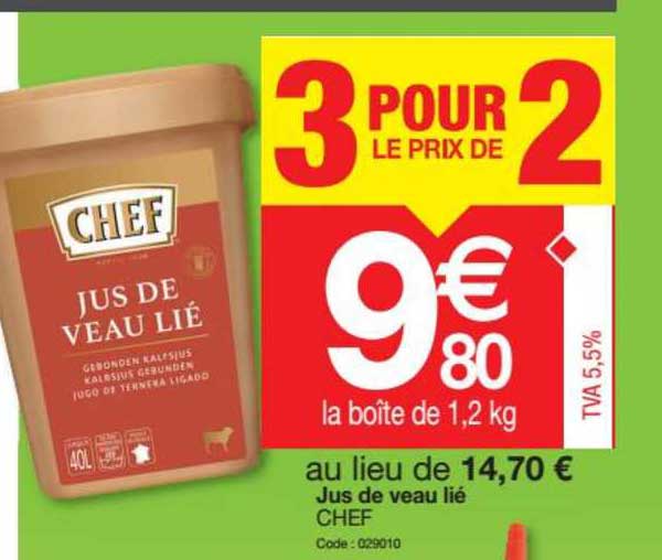 jus de veau lié chef