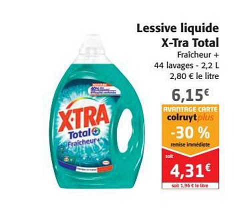 Lessive Liquide X Tra Total -30% Remise Immédiate