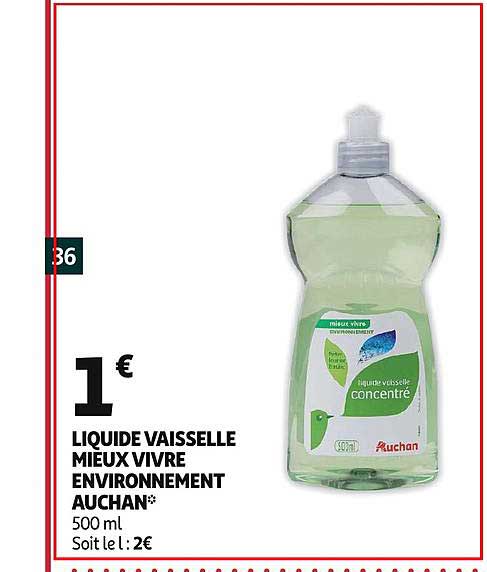 liquide vaisselle mieux vivre environnement auchan