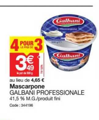 Mascarpone Galbani Professionale