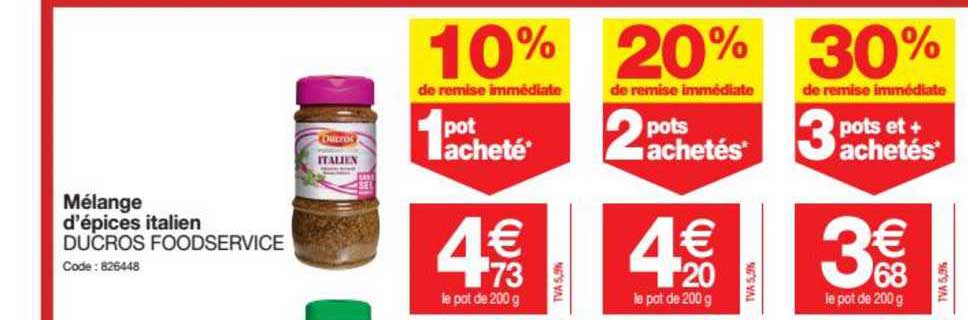 mélange d'épices italien ducros foodservice
