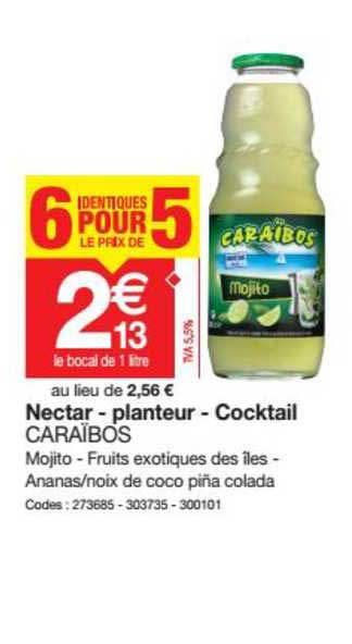 Nectar Planteur Cocktail Caraïbos