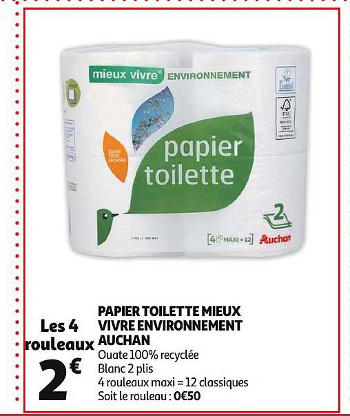 papier toilette mieux vivre environnement auchan