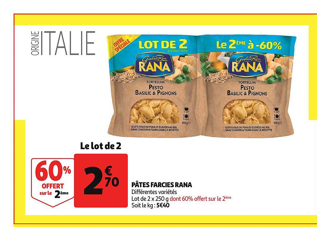 Pâtes Farcies Rana 60% Sur Le 2ème