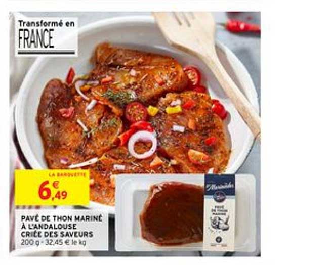 pavé de thon mariné à l'andalouse criée des saveurs