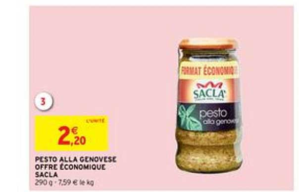 pesto alla genovese offre économique sacla