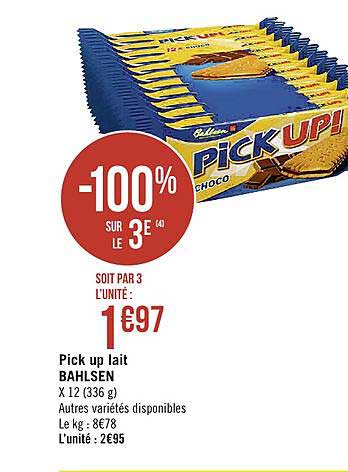 pick up lait bahlsen -100% sur le 3e