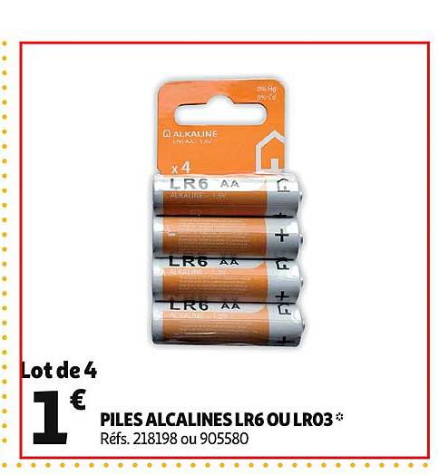 piles alcalines lr6 ou rl03