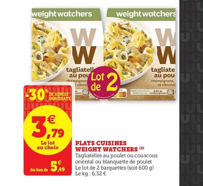 Plats Cuisinés Weight Watchers -30% Remise Immédiate