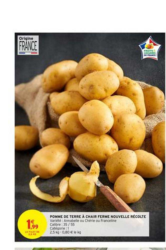 pomme de terre à chair ferme nouvelle récolte