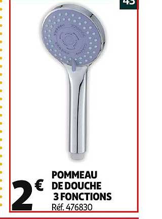 pommeau de douche 3 fonctions