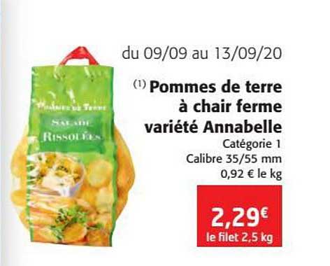pommes de terre à chair ferme variété annabelle