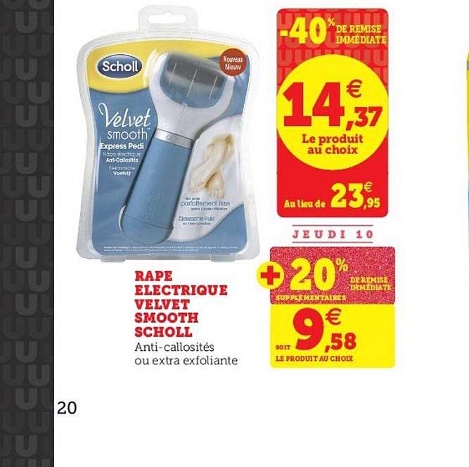 rape éléctrique velvet smooth scholl -40% remise immédiate