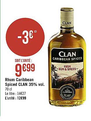 rhum caribbean spiced clan 35% vol.
