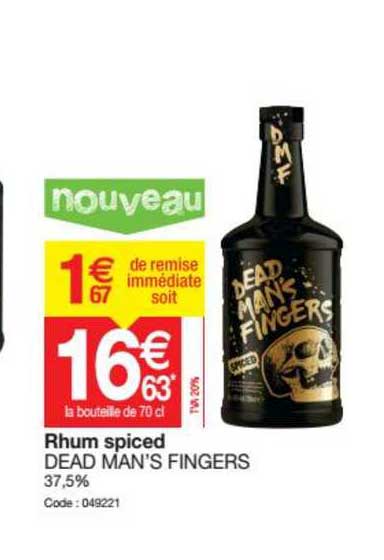 rhum spiced dead man's fingers