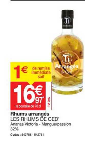 rhums arrangés les rhums de ced'