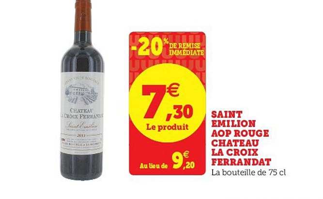 saint emilion aop rouge château la croix ferrandat -20% remise immédiate