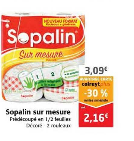 sopalin sur mesure -30% remise immédiate