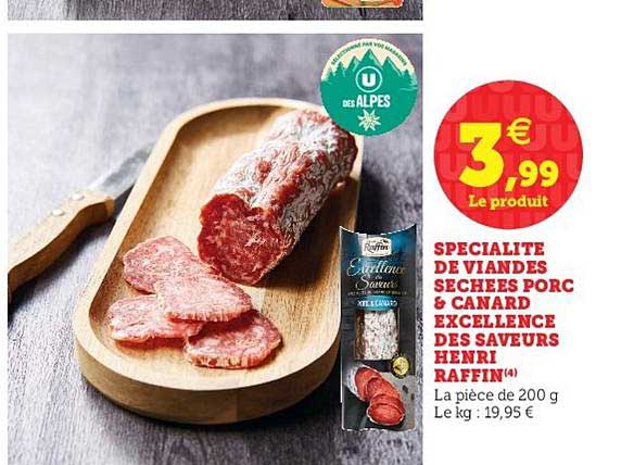 specialité de viandes sechées porc canard excellence des saveurs henri raffin