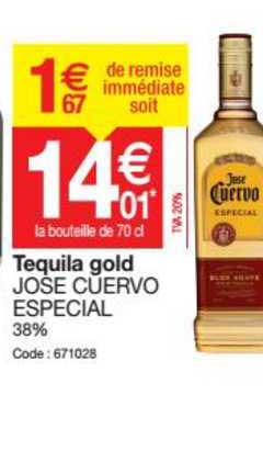 tequilla gold jose cuervo especial