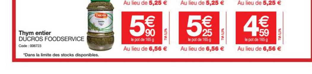thym entier ducros foodservice