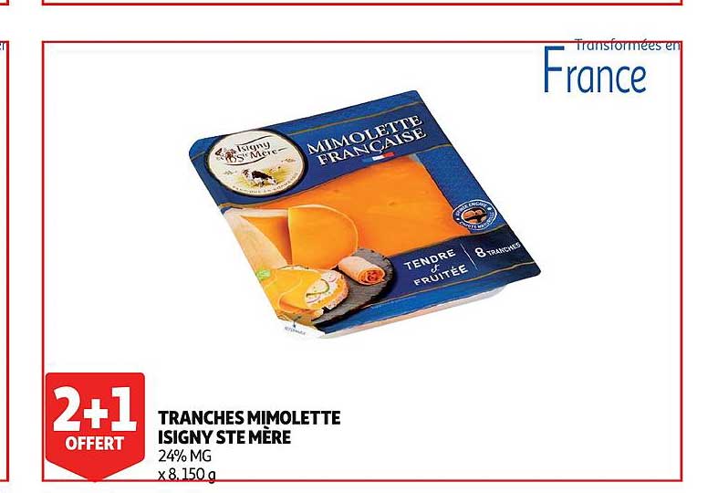 tranches mimolette isigny ste mère 2+1 offert