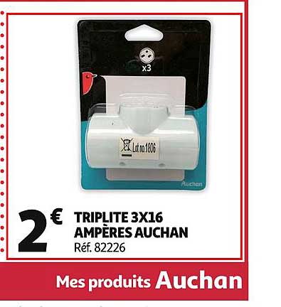 triplite 3x16 ampères auchan