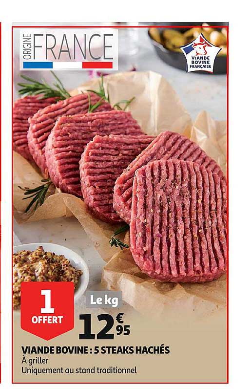 Viande Bovine 5 Steaks Hachés