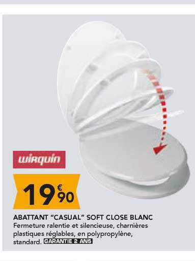 abattant "casual" soft close blanc wirquin