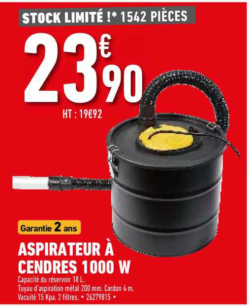 aspirateur à cendres 1000 w