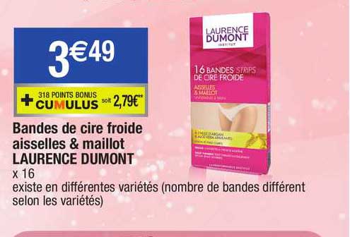 bandes de cire froide aisselles & maillot laurence dumont