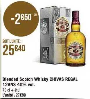 blended scotch whisky chivas regal 12 ans 40% vol.