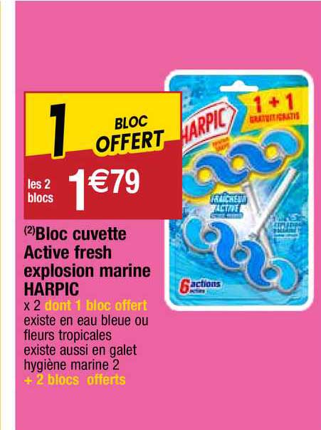 Bloc Cuvette Active Fresh Explosion Marine Harpic