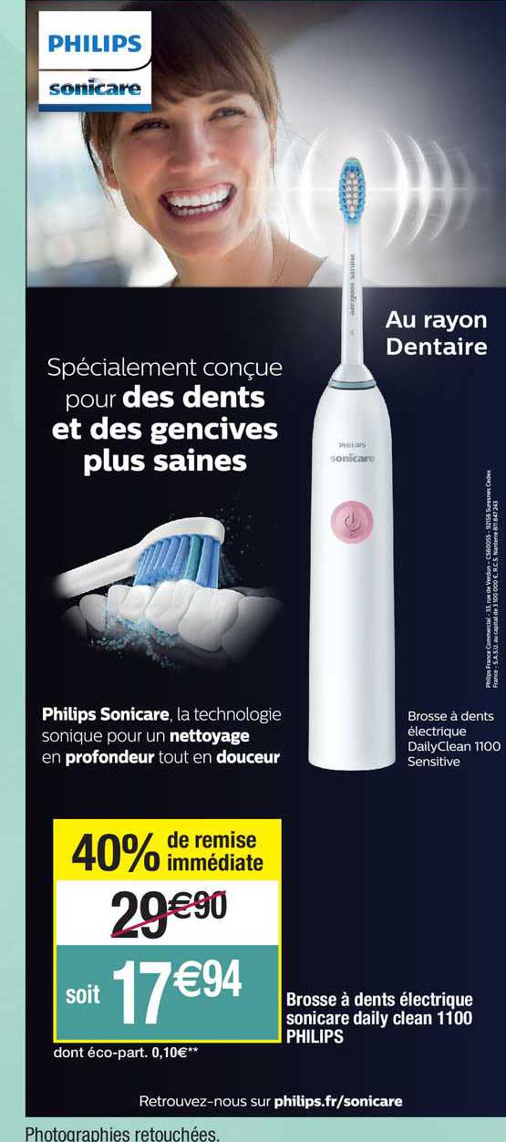 brosse à dents électrique sonicare daily clean 1100 philips