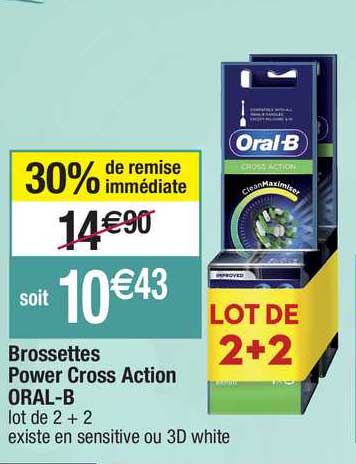 brossettes power cross action oral-b