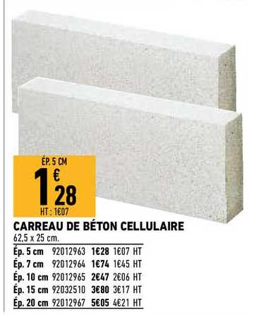 carreau de béton cellulaire